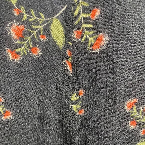 FREE PEOPLE snap out of it black floral sleeveless mini dress with pockets - XS - Picture 15 of 15